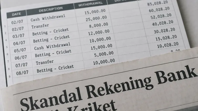 Penyamaran Rekening Bank Terungkap dalam Judi Kriket Wardha